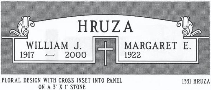 headstone design example