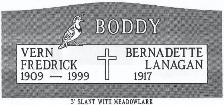 headstone design example