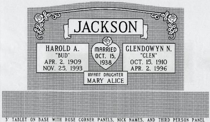 headstone design example