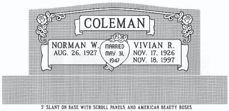 headstone design example