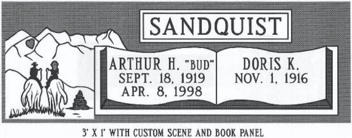 headstone design example