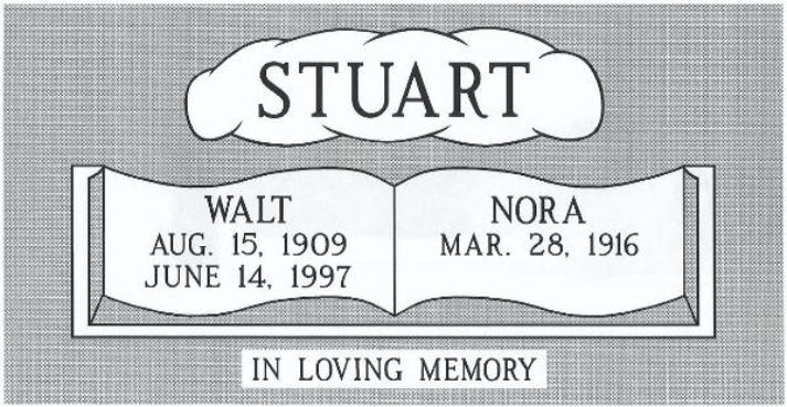 headstone design example